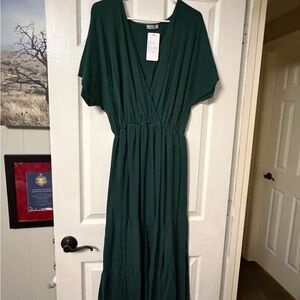 Chic Forest Green Maxi Dress